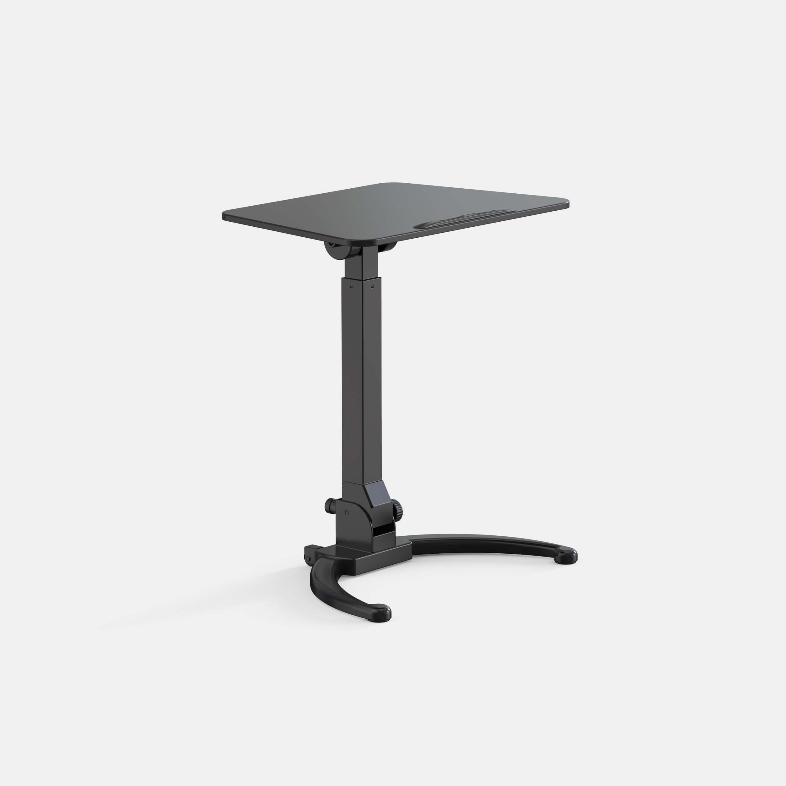 mobile standing desk, black