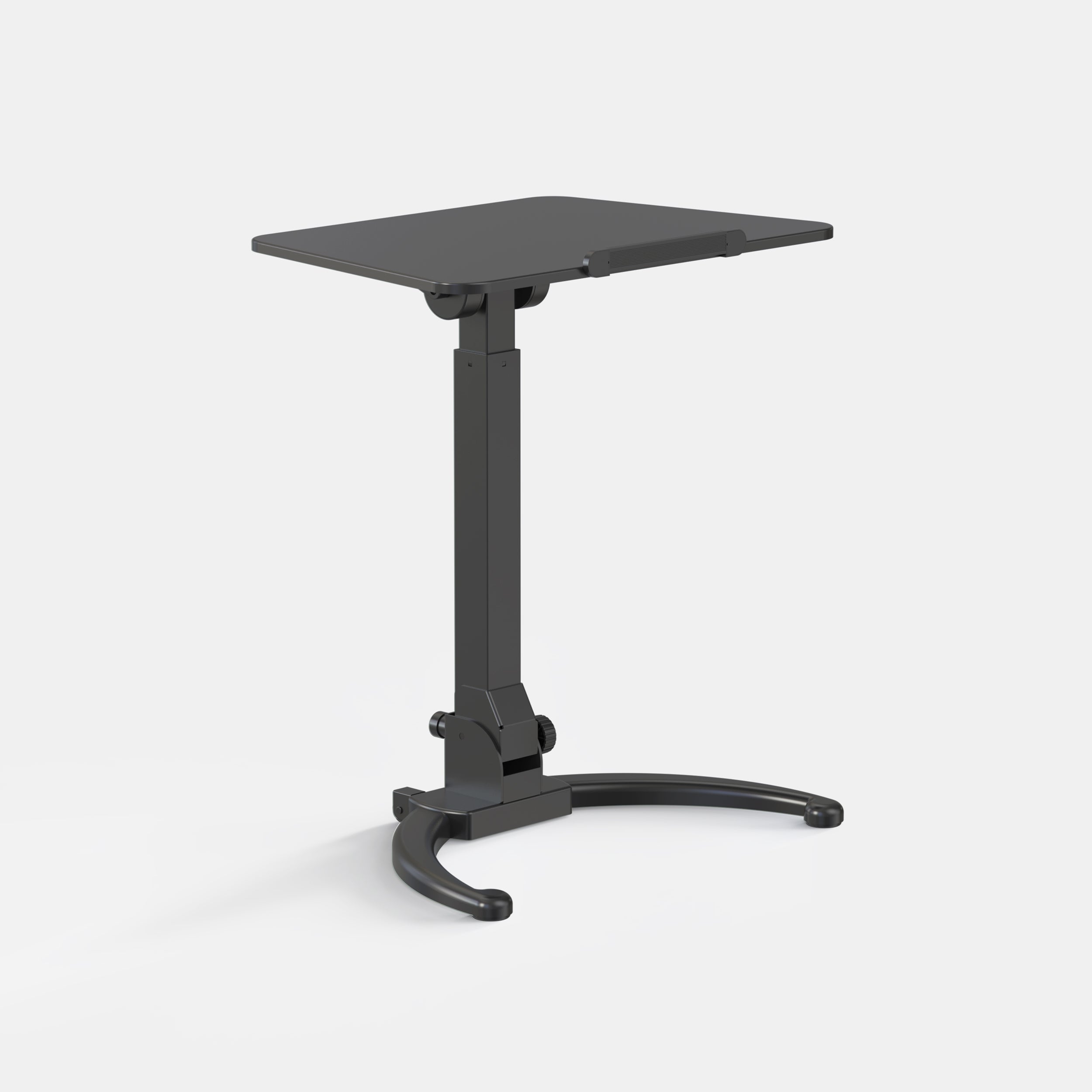 mobile standing desk, black