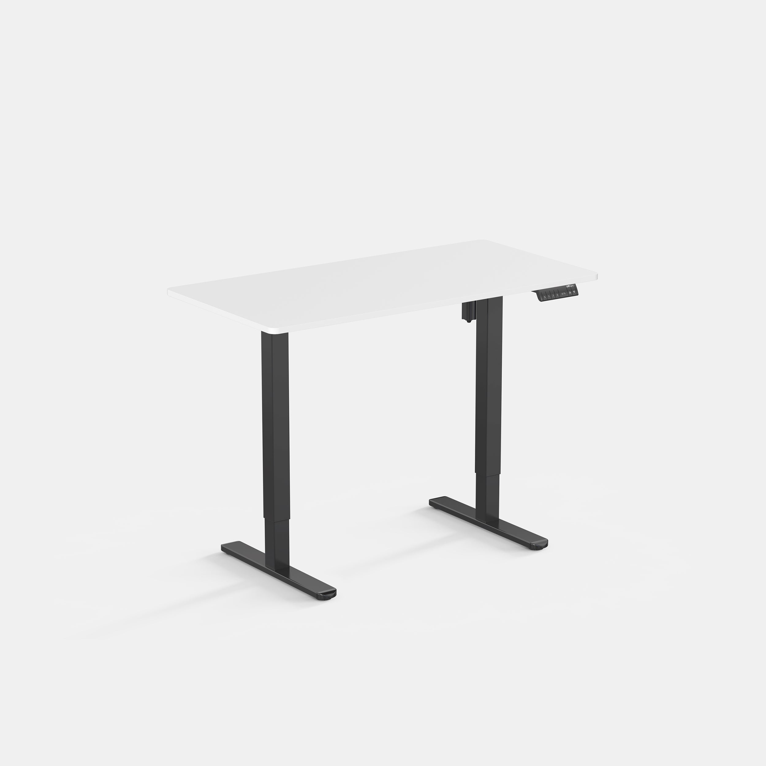 LiftSync Classic Electric Standing Desk With White Desktop and Black Desk Frame