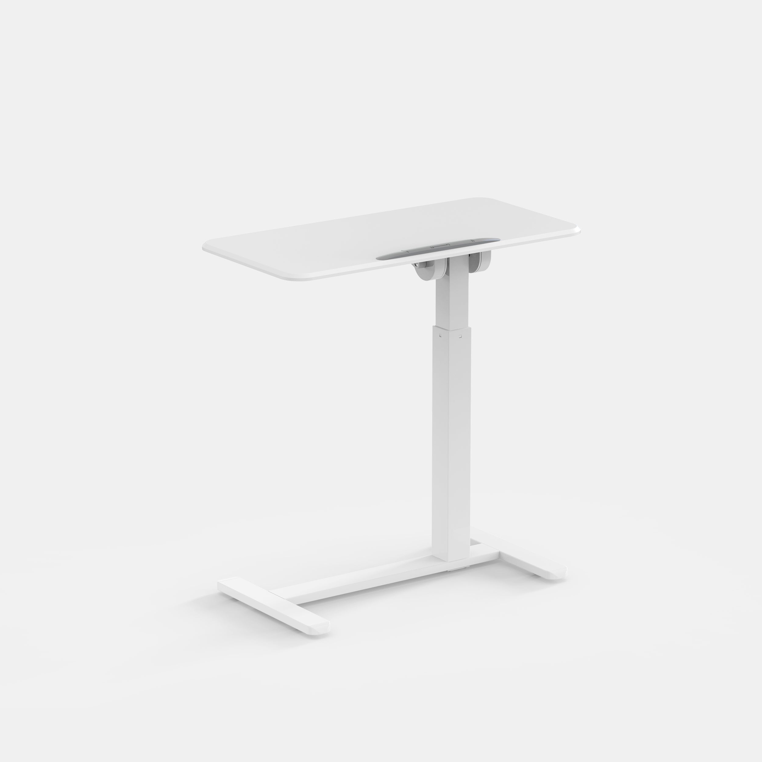 LiftSync Mobile 90° tiltable white standing desk in a room
#color_white