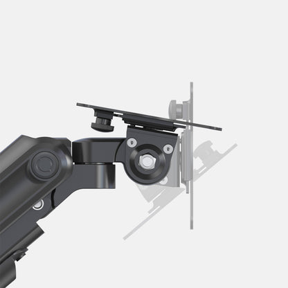 LiftSync Mount monitor arm with 90-degree tilt feature, black finish