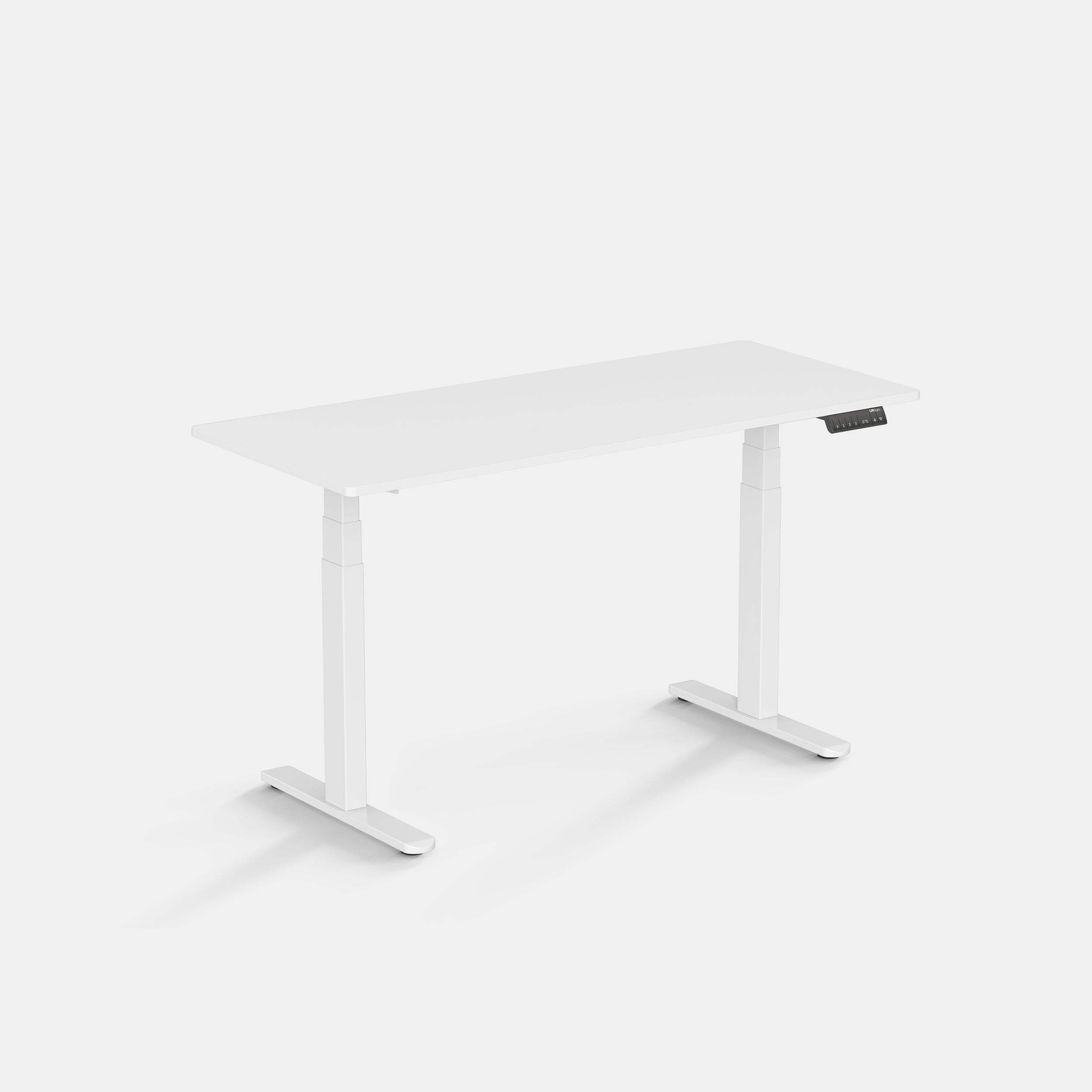 LiftSync Pro electric standing desk with white desktop and white desk frame
#tabletop-color_white
