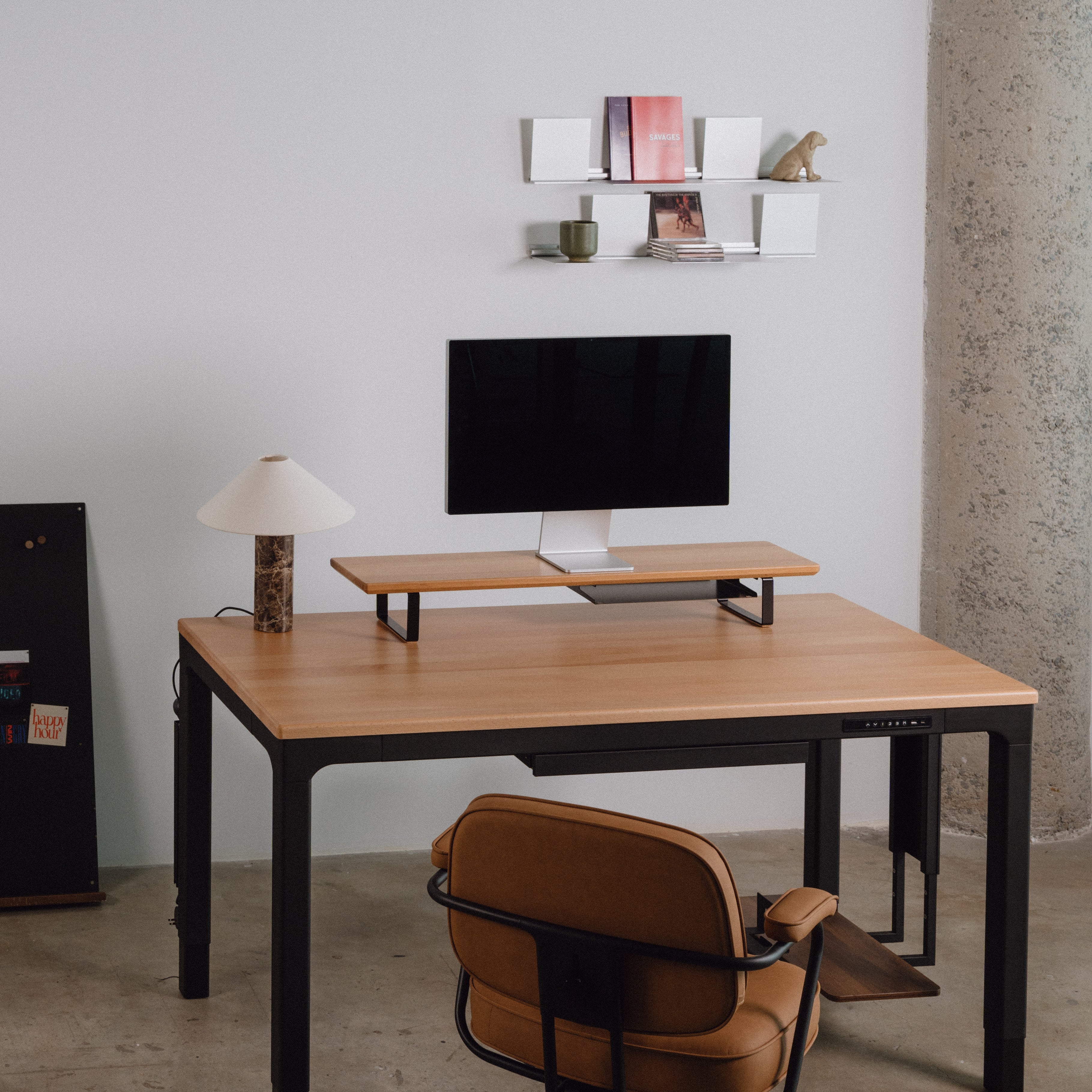 Quad Pro 4-Leg Solid Wood Standing Desk | LiftSync